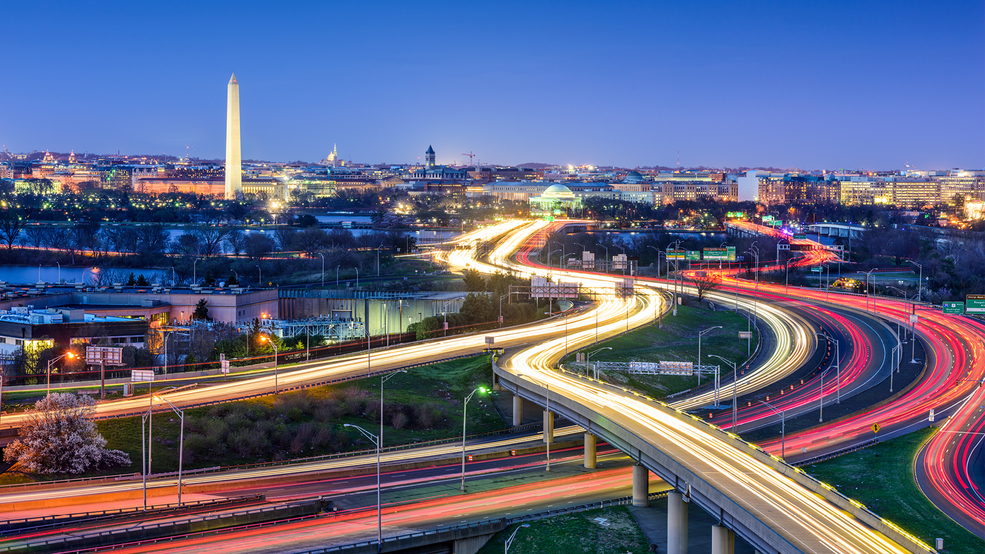 Washington, DC infrastructure at night