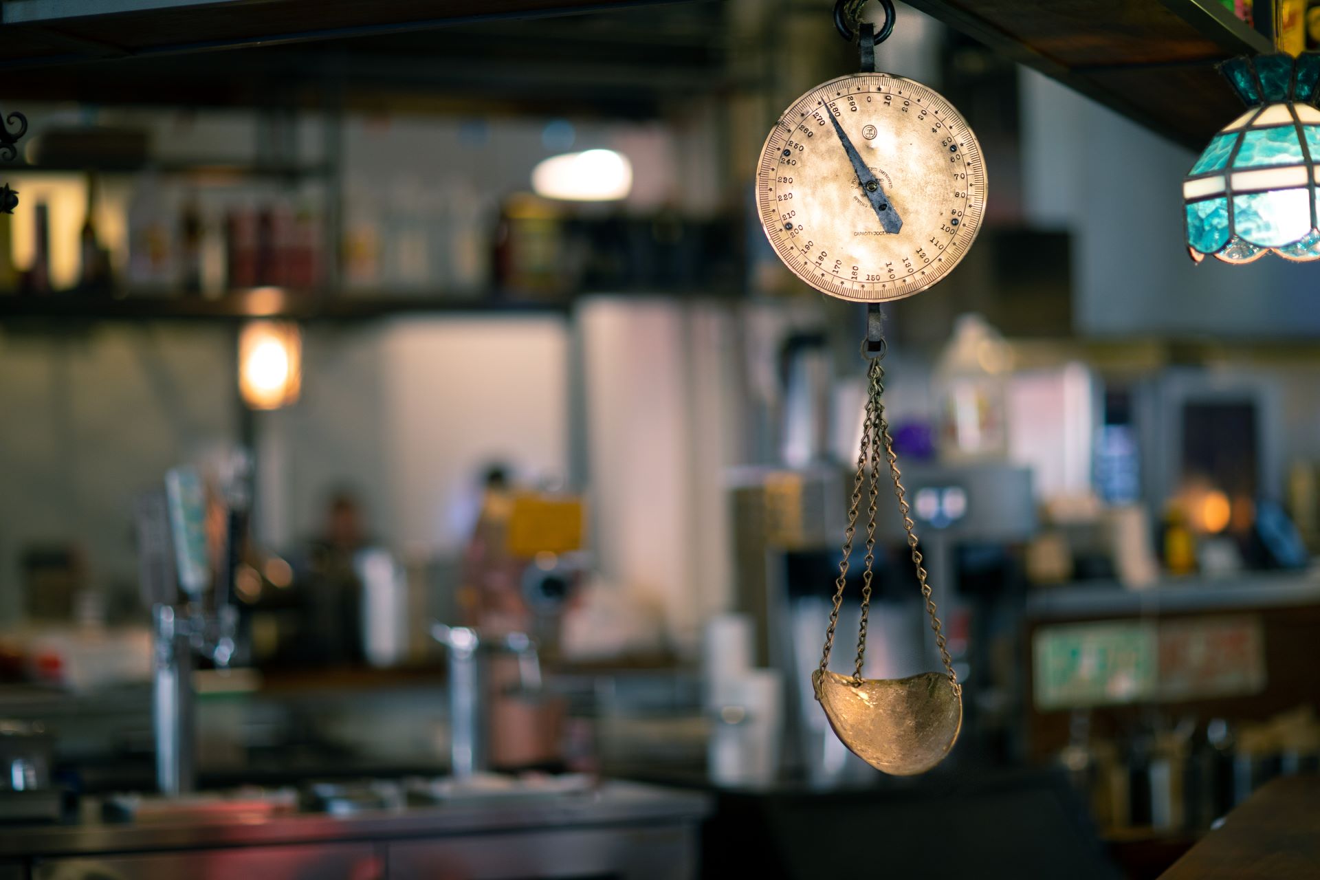 Grand Central Market, Los Angeles, copper scales