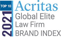 Top 10 2021 Acritas Global Elite Law Firm BRAND INDEX