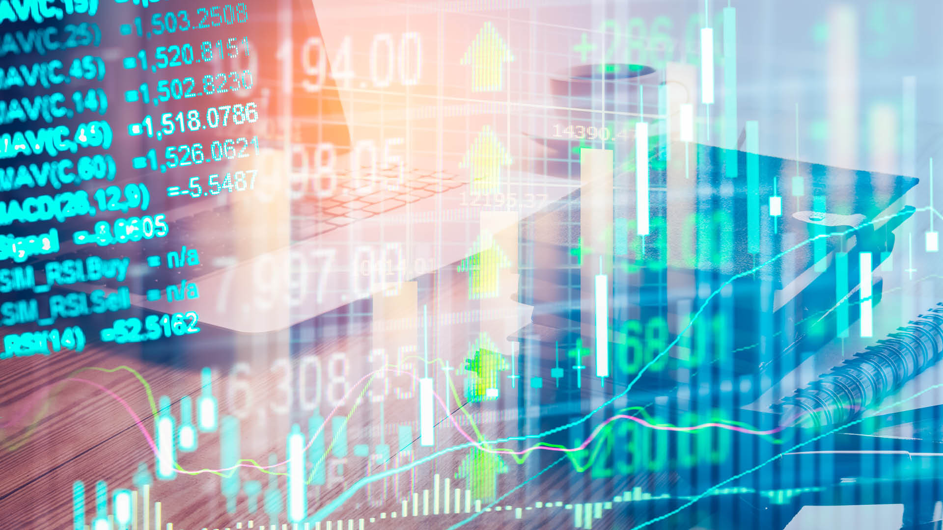 numbers on a vibrant background