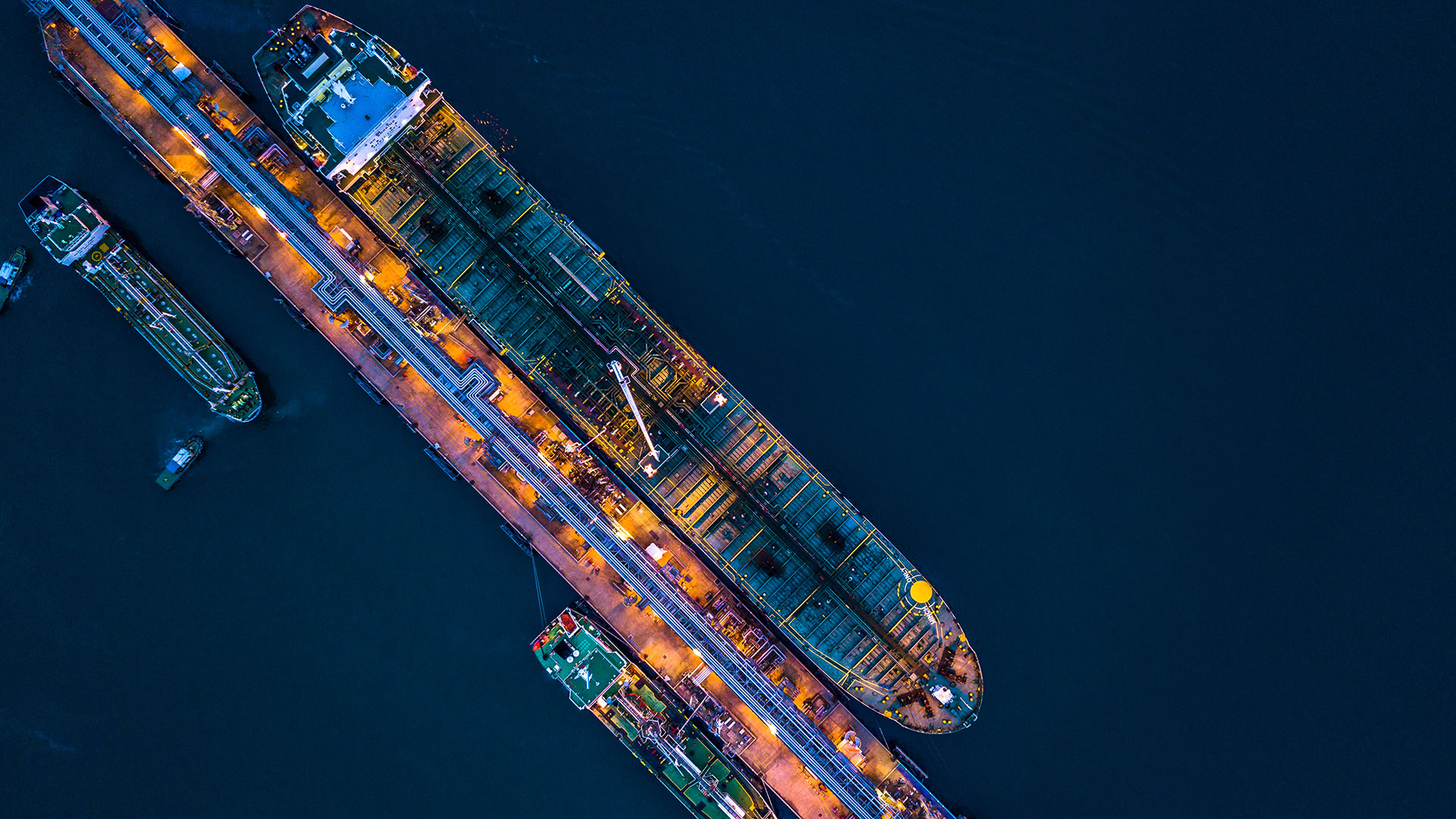 Ship overhead night