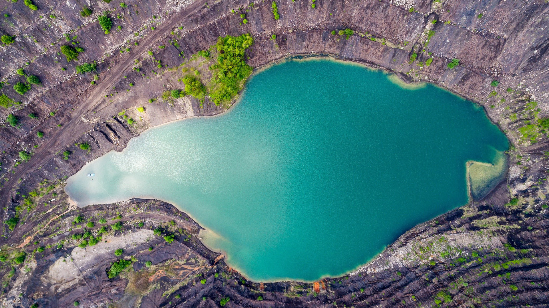 Mining shaft full of water