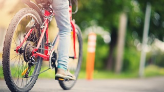 Kid on bicycle