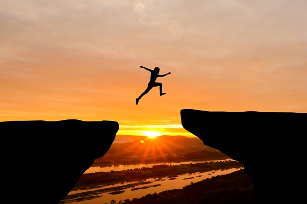 Sunset jumping