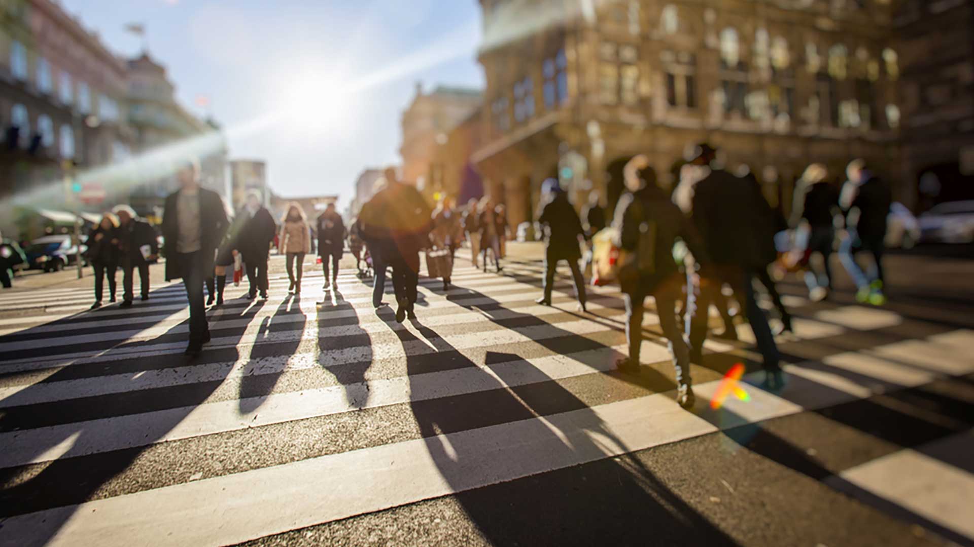 Pedestrians on street