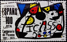 Picasso stamp for Aquiles Nazoa Credo