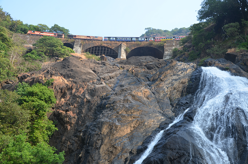Goa, India train bridge