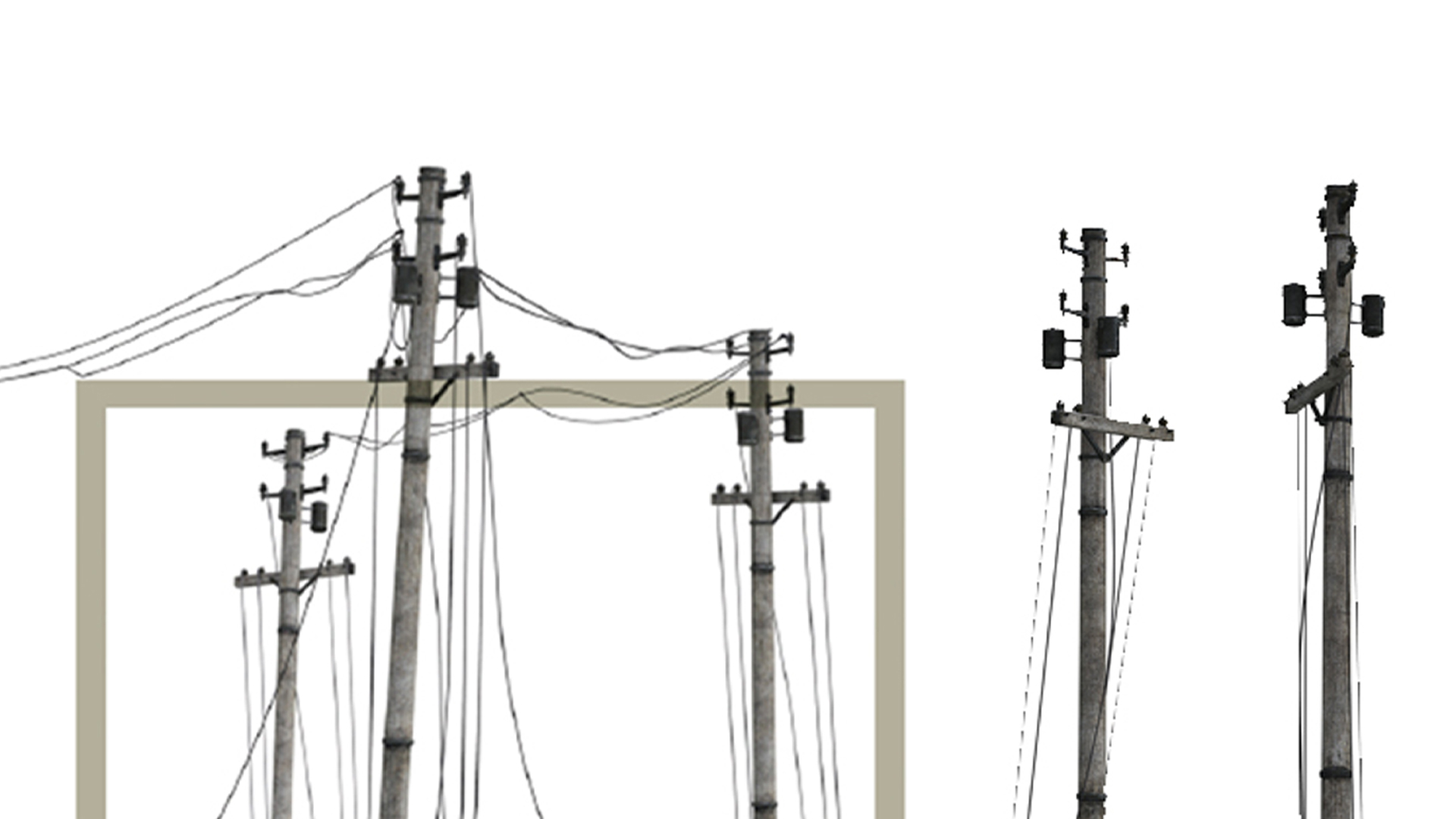 Telegraph poles and wires