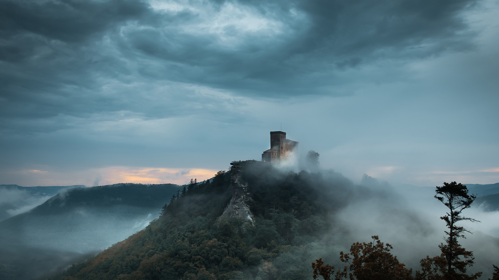 Castle in the fog