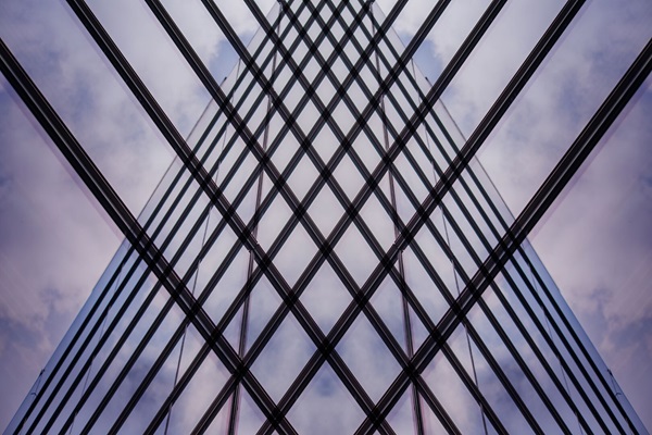 Architecture details Modern Building Glass facade Business background