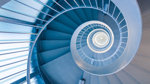 Blue-spiral-stairs
