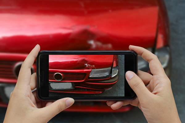 Crashed car