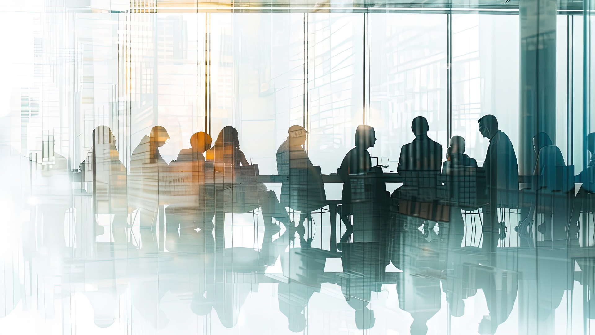 Business Meeting in Modern Office