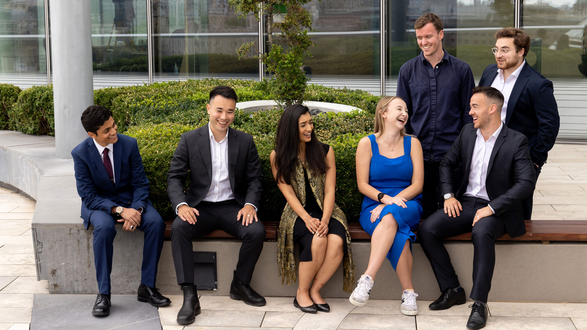 Group outside of office