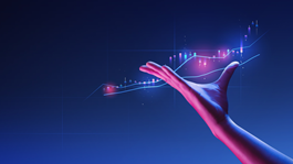 Hand holding vibrant lights