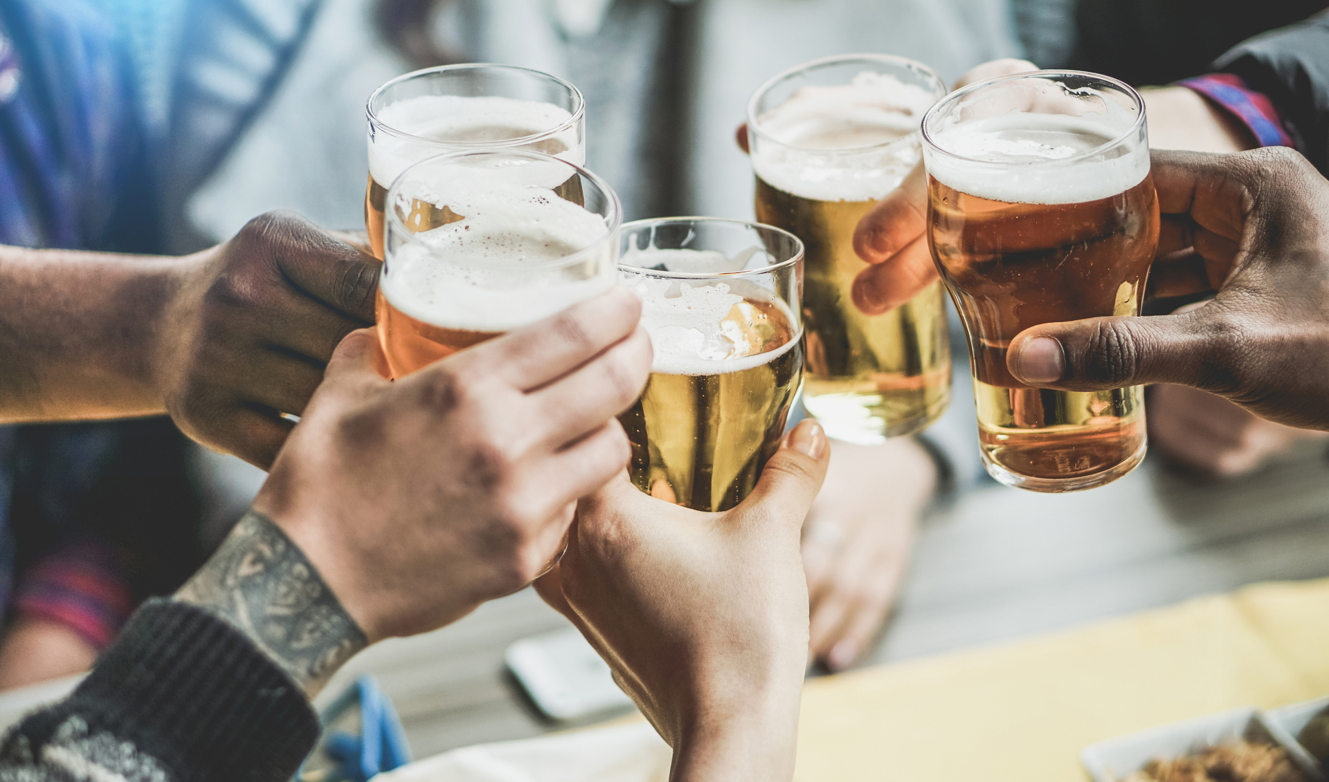 people drinking beer