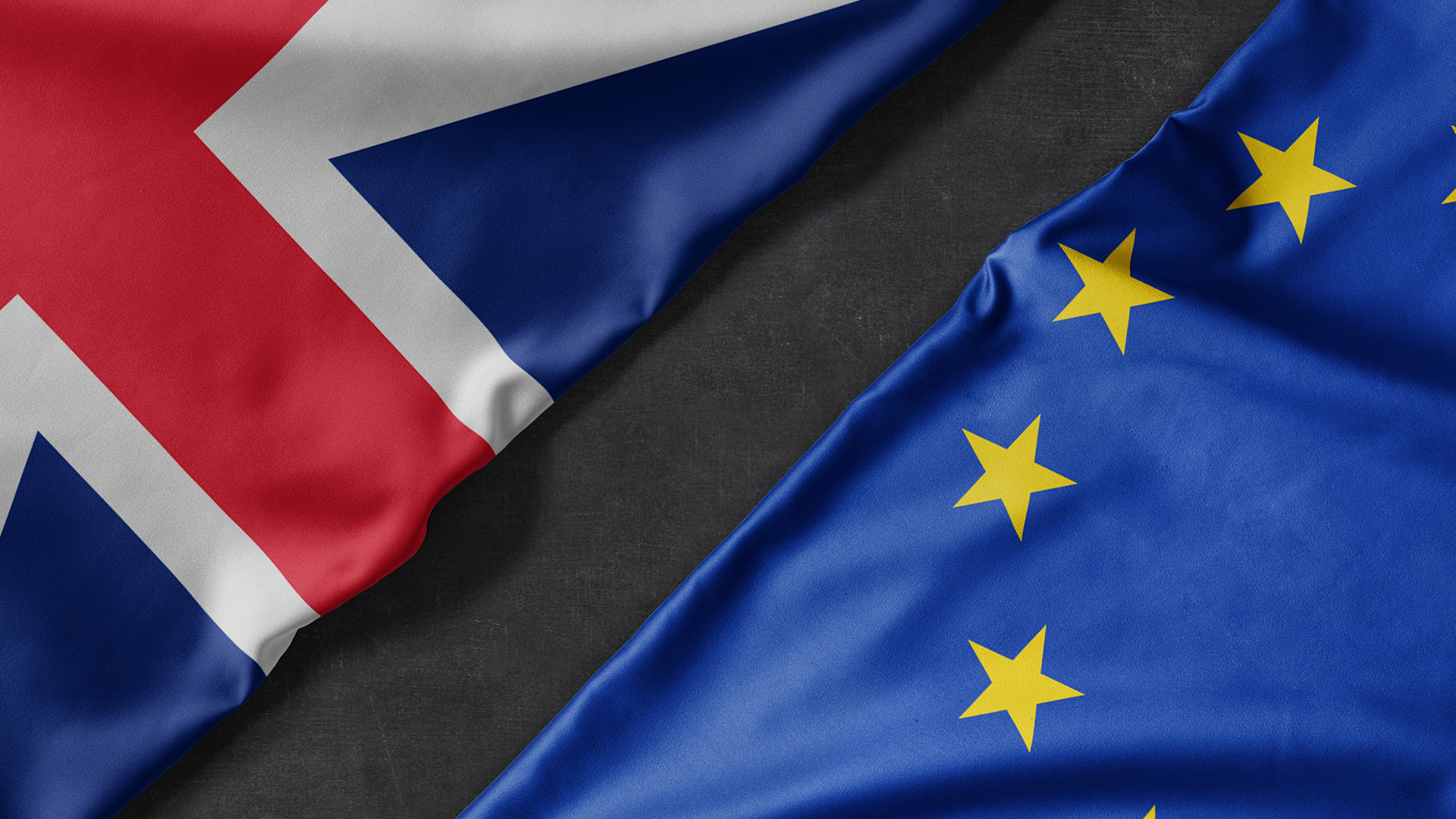 Brexit - UK and EU flag splitting