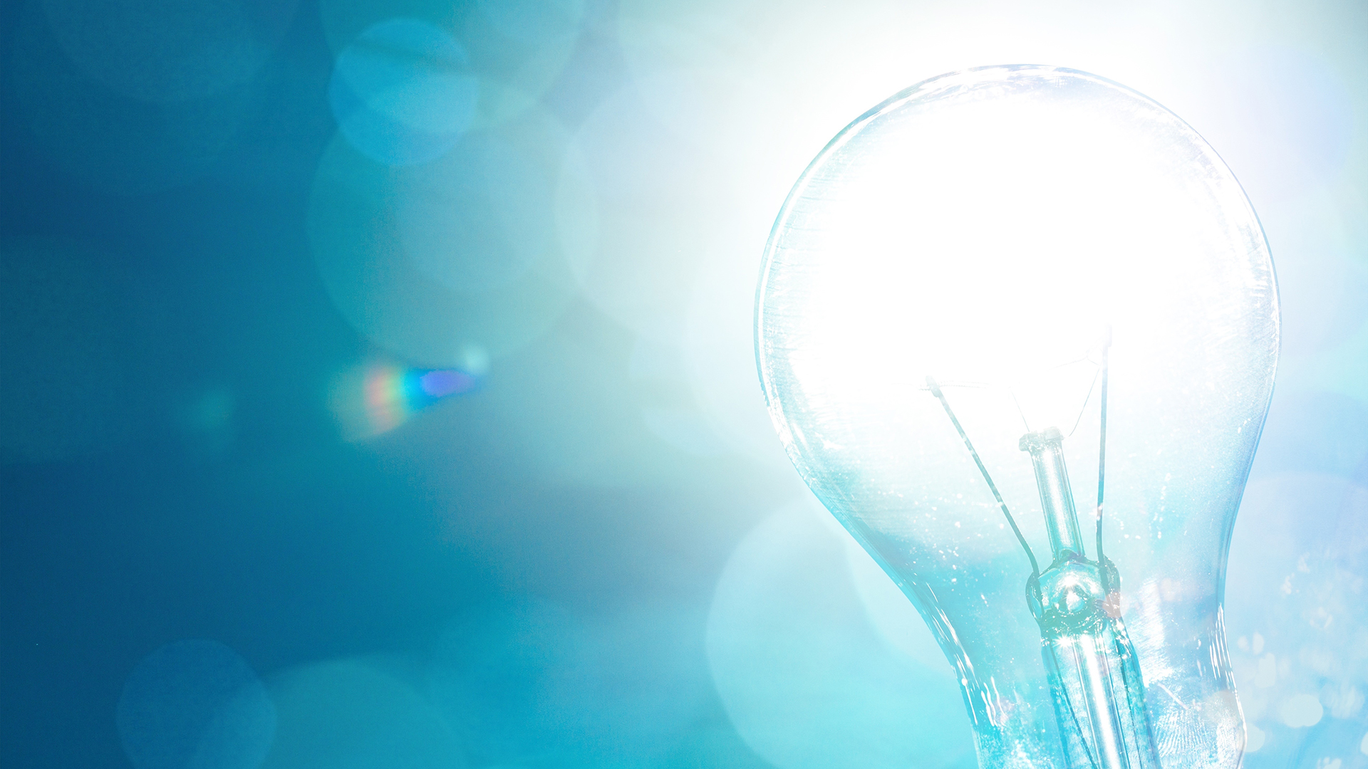bulb in a blue background