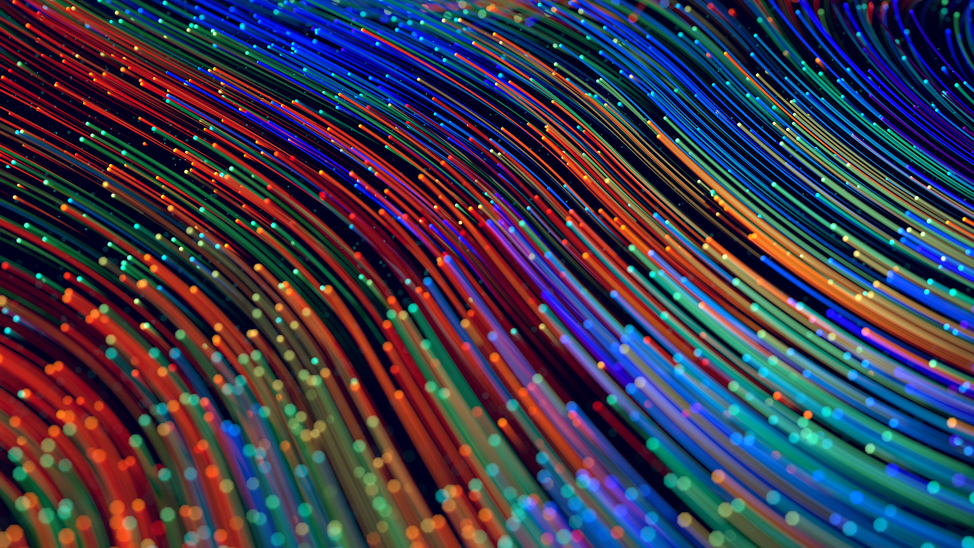 Colourful, vibrant and flowing abstract image