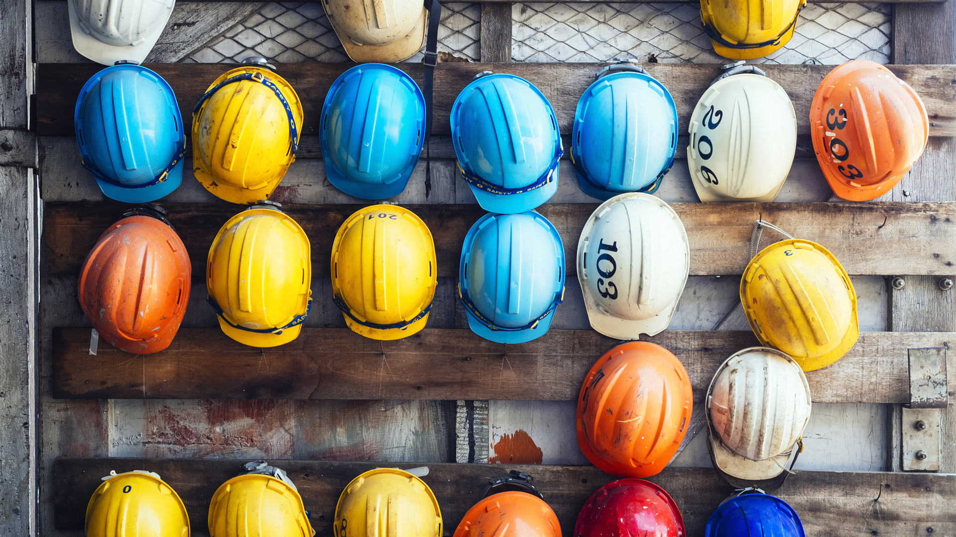 Construction hard hats