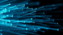 Data technology background. Big data visualization. Flow of data.