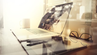 Employment-labor-technology-laptop-table-desk-working