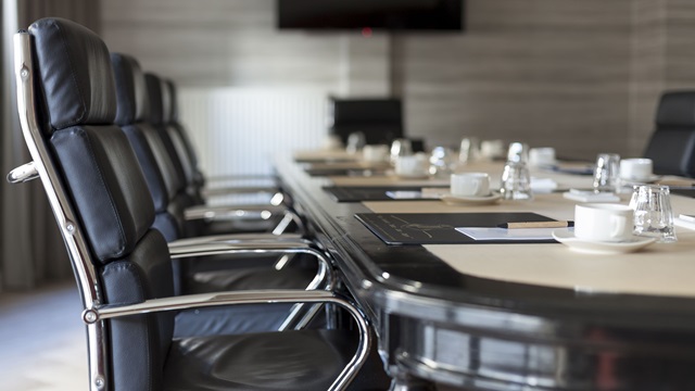 Empty chairs in a meeting room