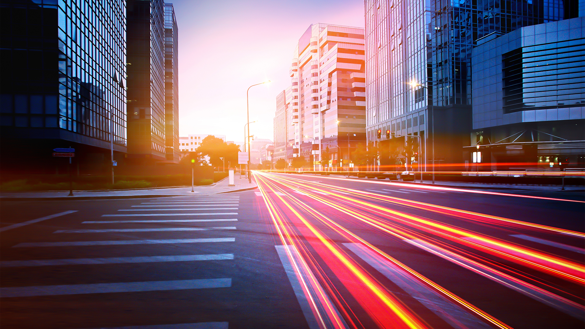 road lights city traffic