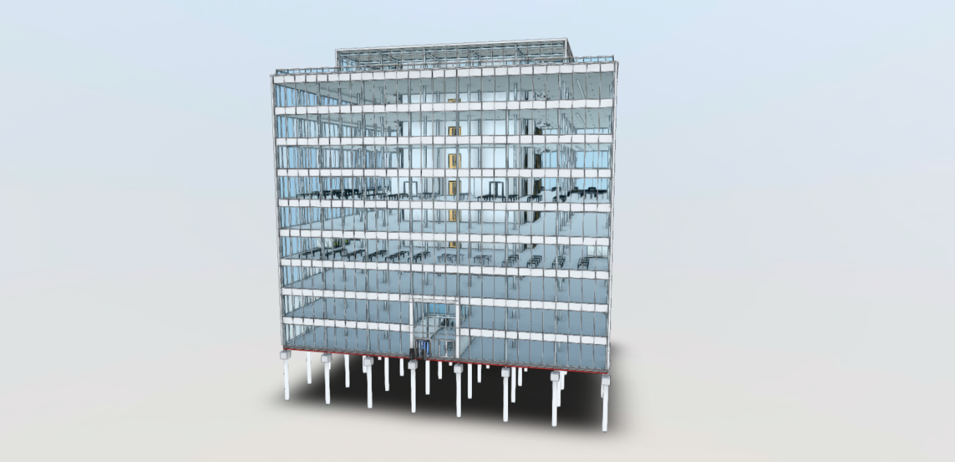 External view of building information model 1