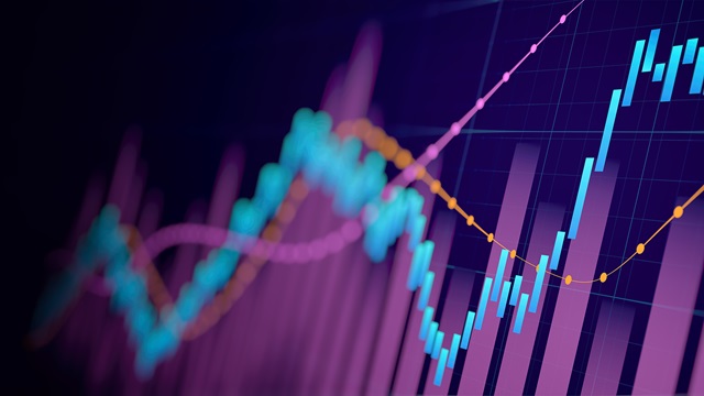 Finance chart purple