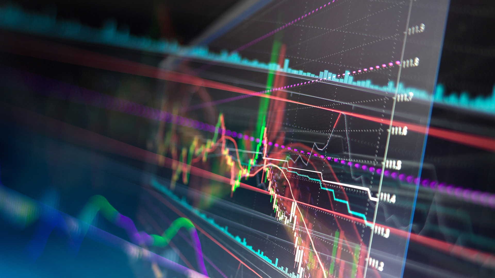 Financial chart graphic