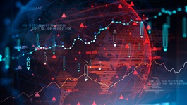 Financial graphs over a Worldmap