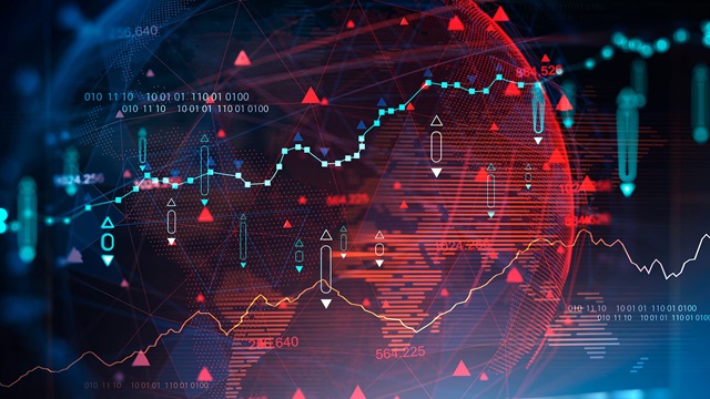 Financial graphs over a Worldmap