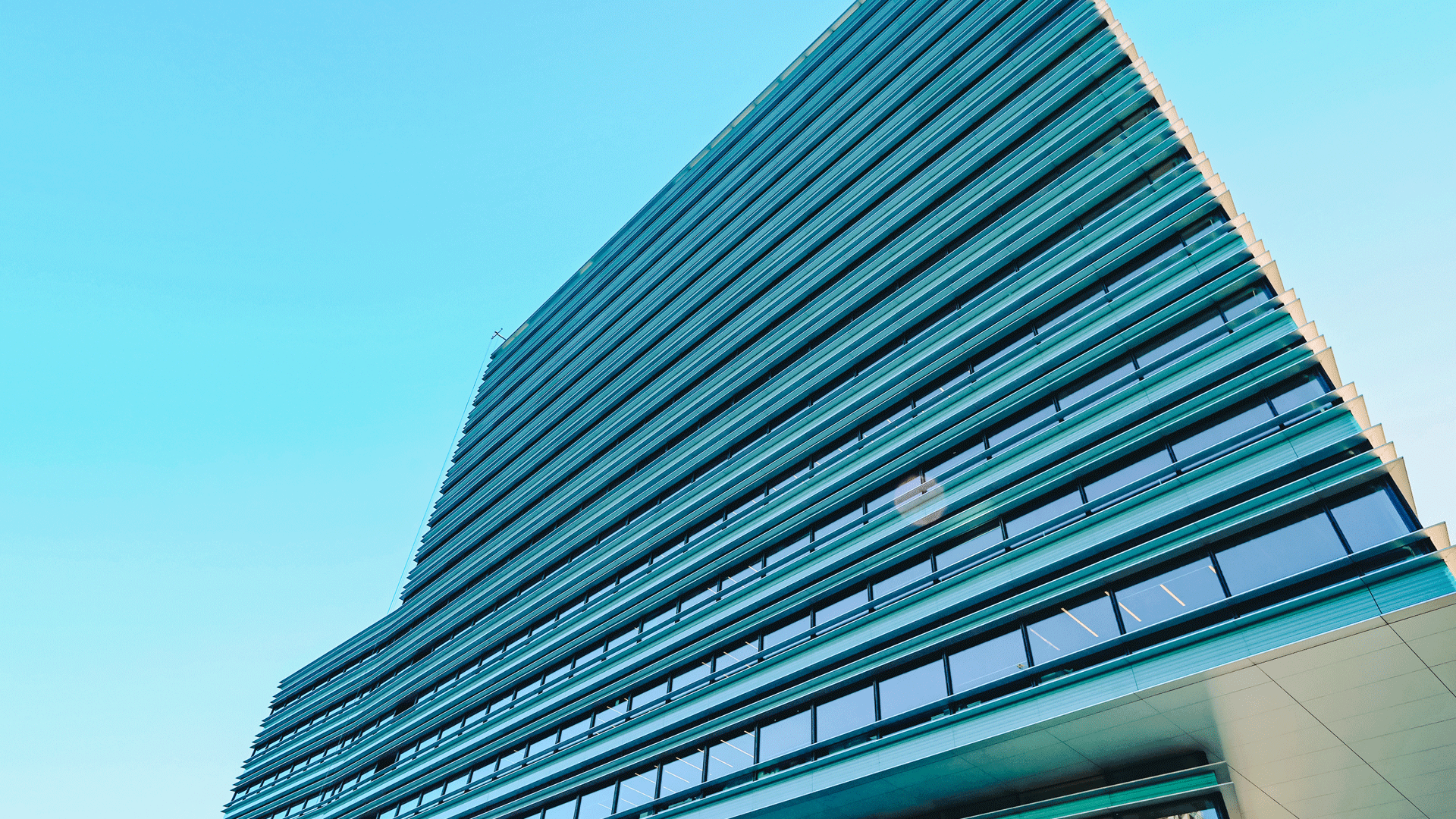 high rise blue building