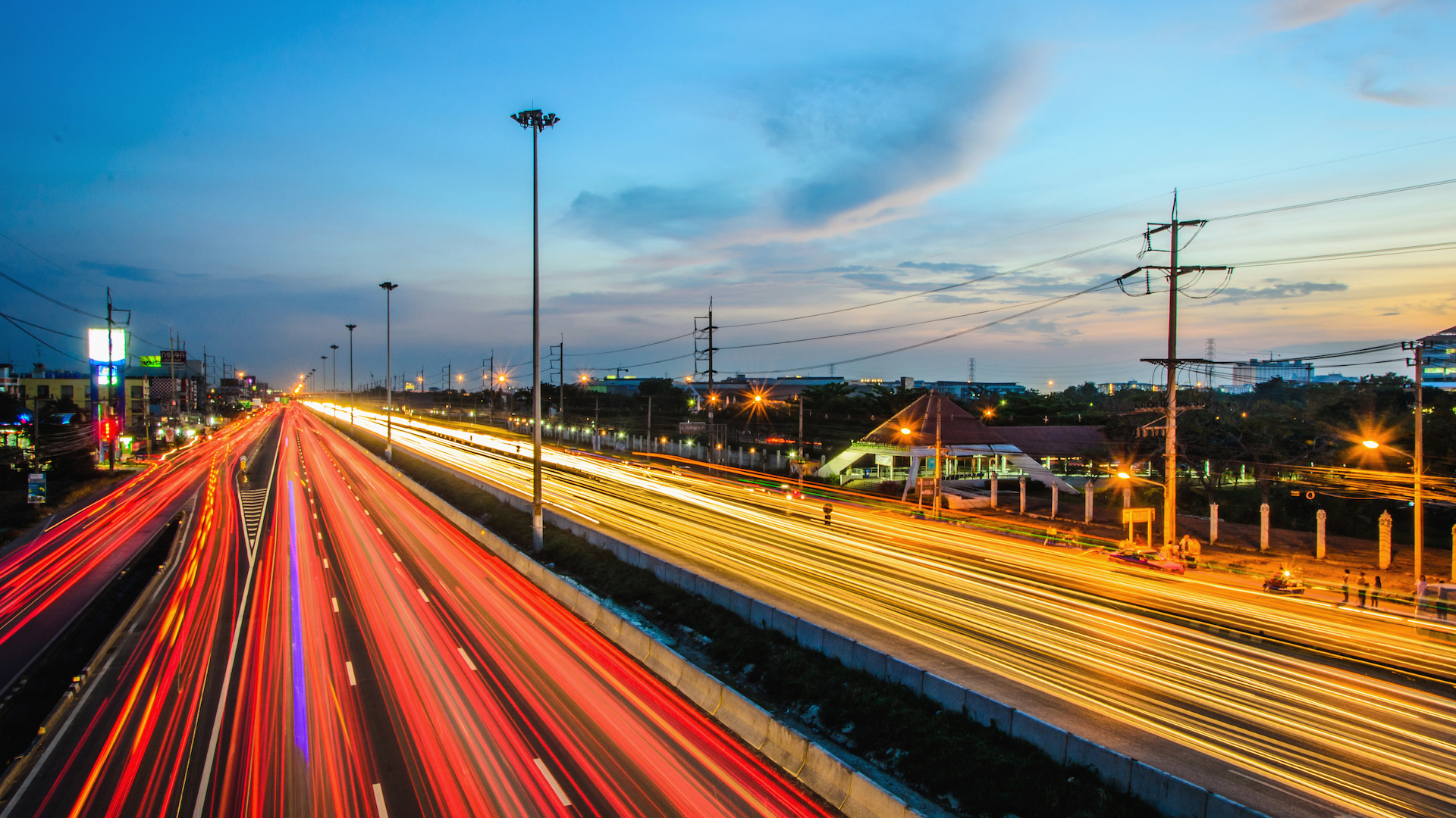Highway at night