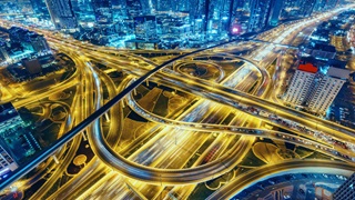 highway interchange in Dubai