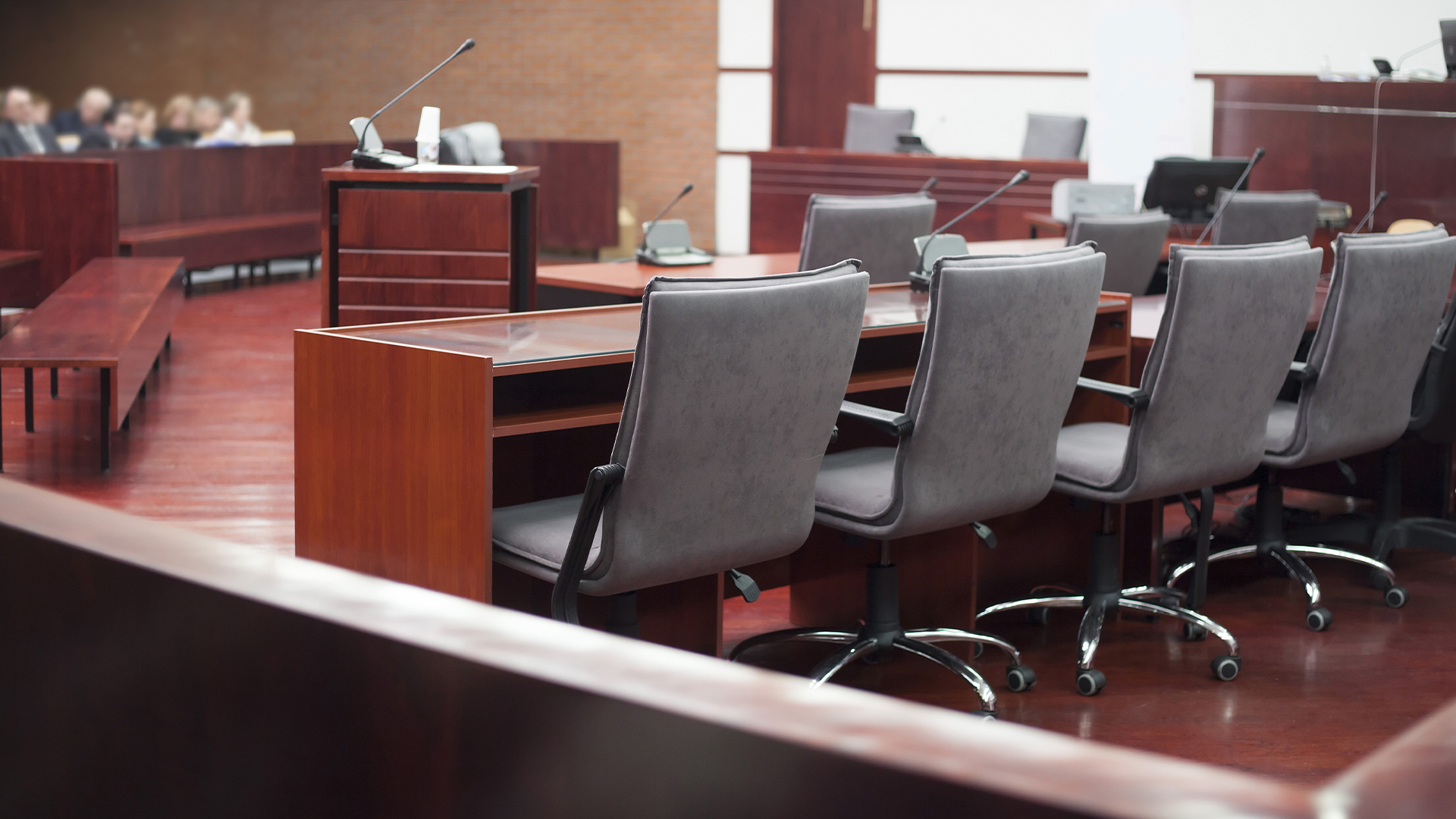 Litigation courtroom panel