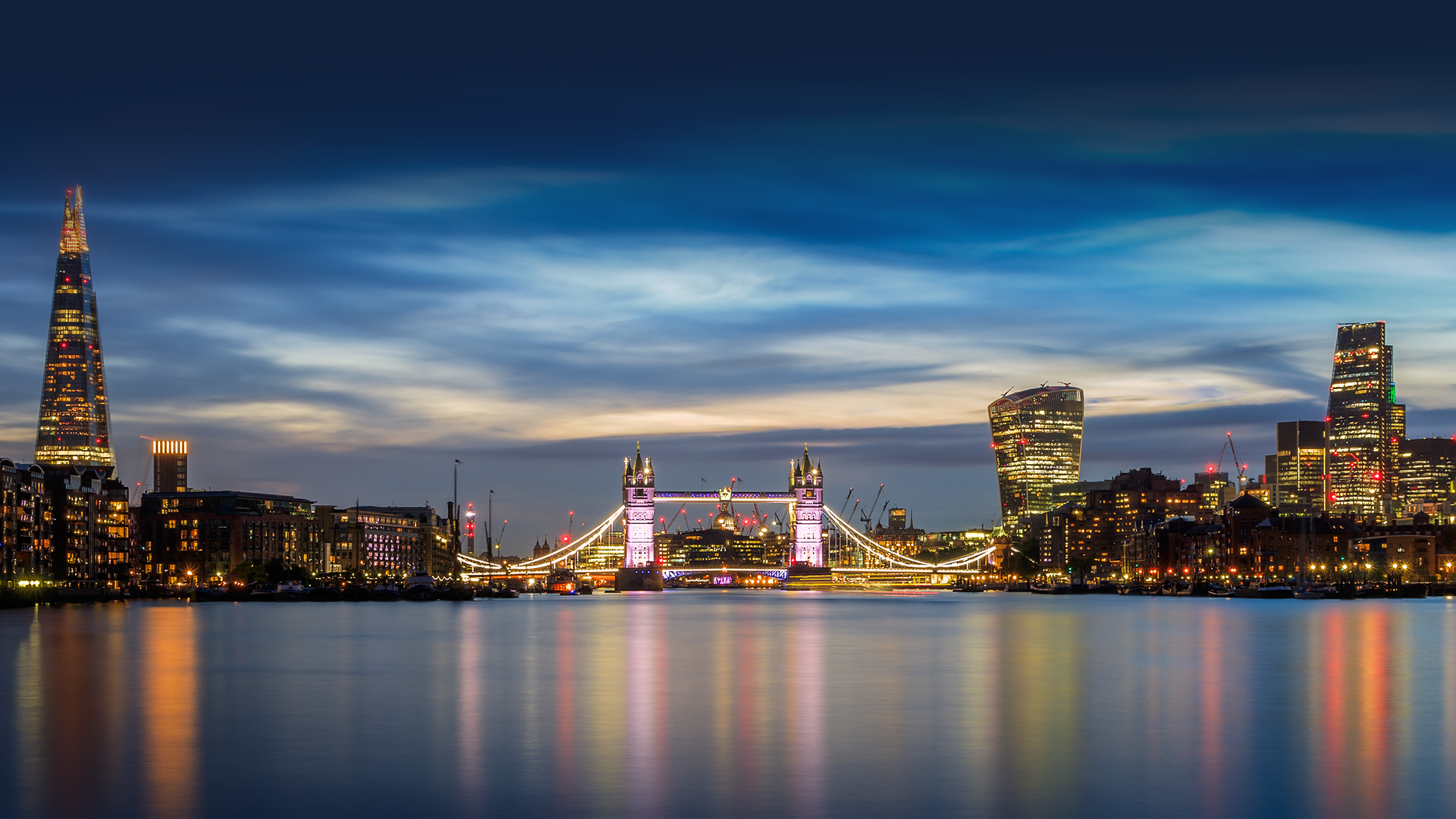 London, view of Tower Bridge from the Thames