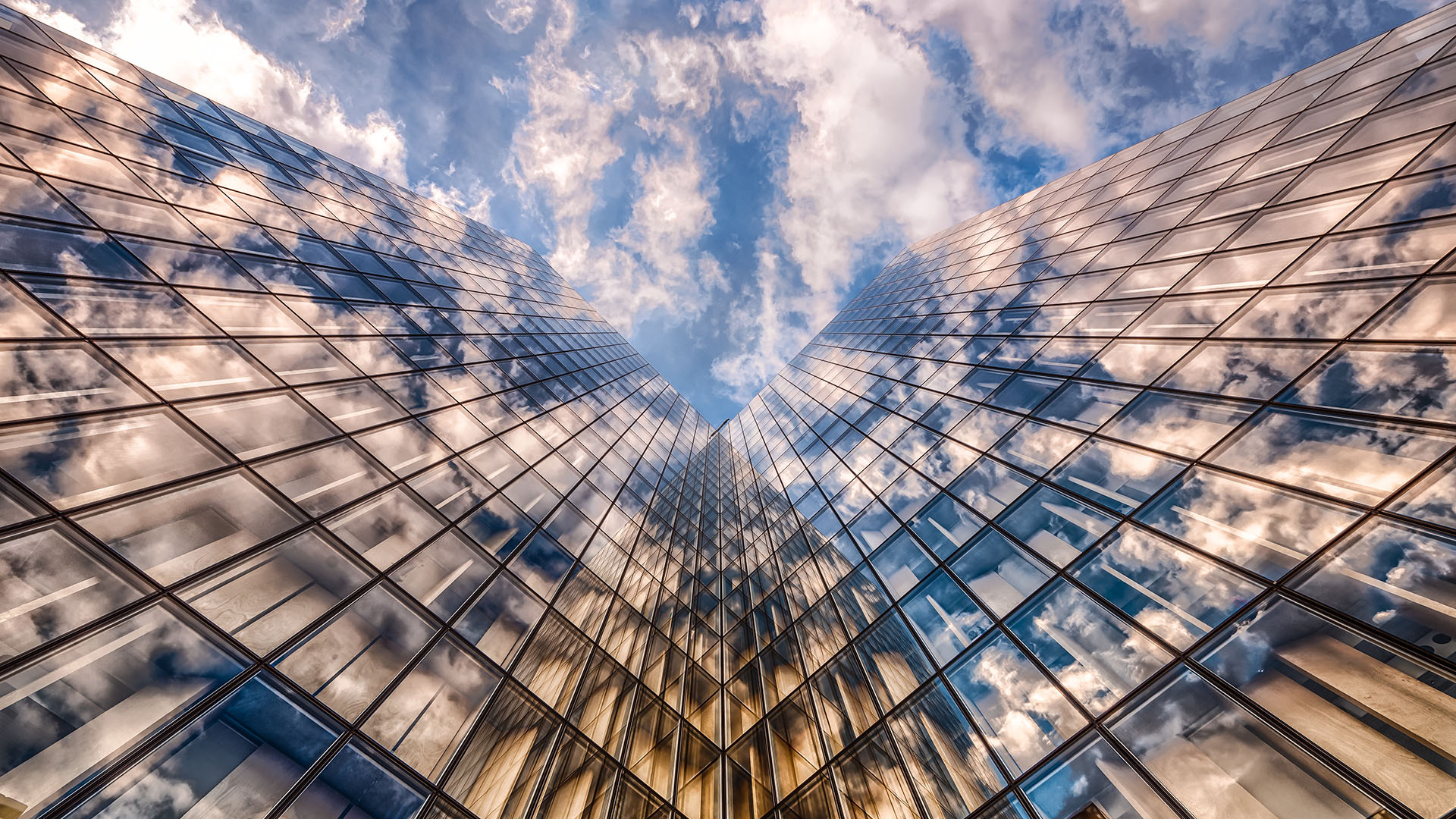 looking-up-high-rise-building
