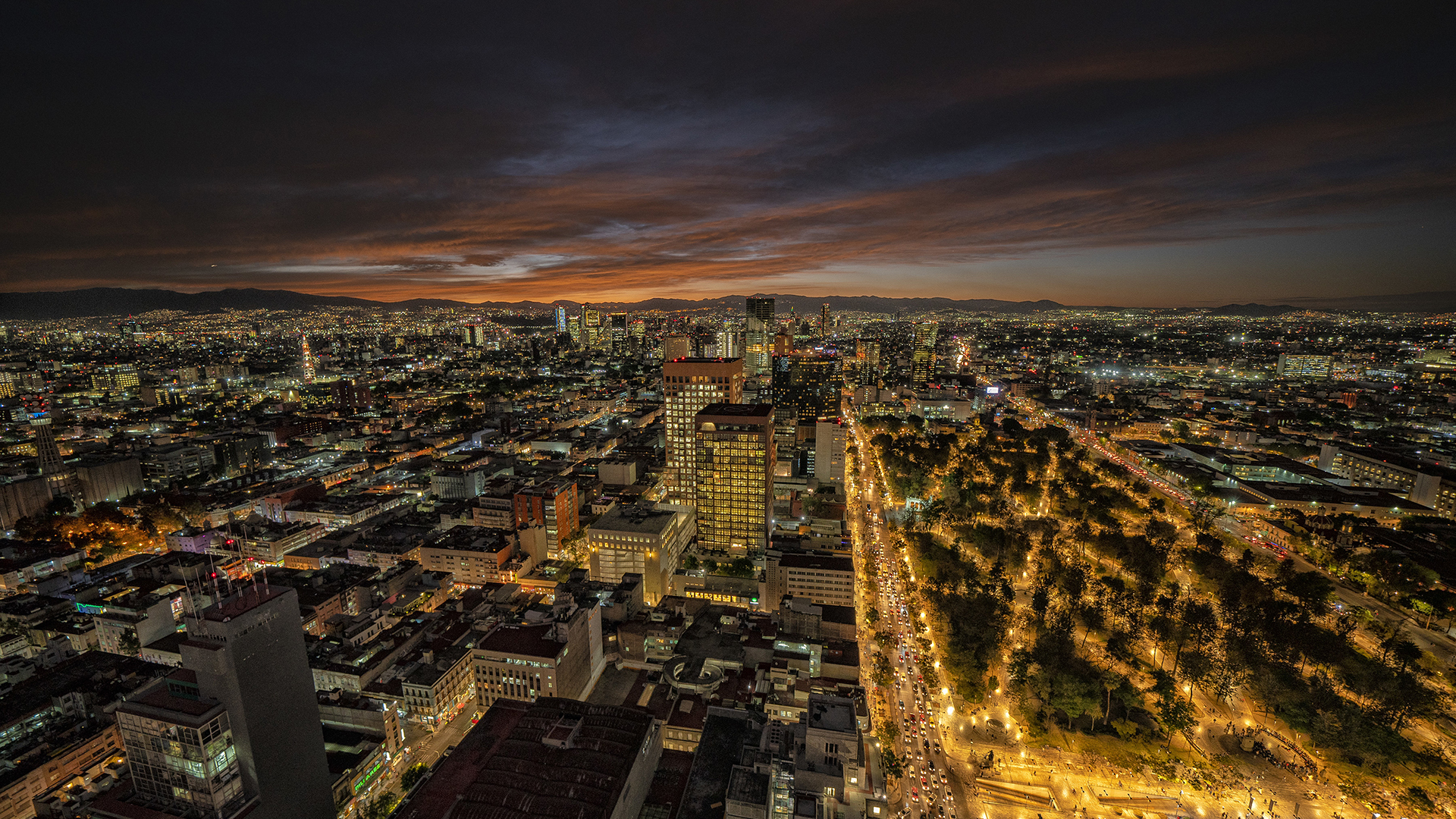 mexico skyline at night