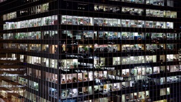 Office building at night