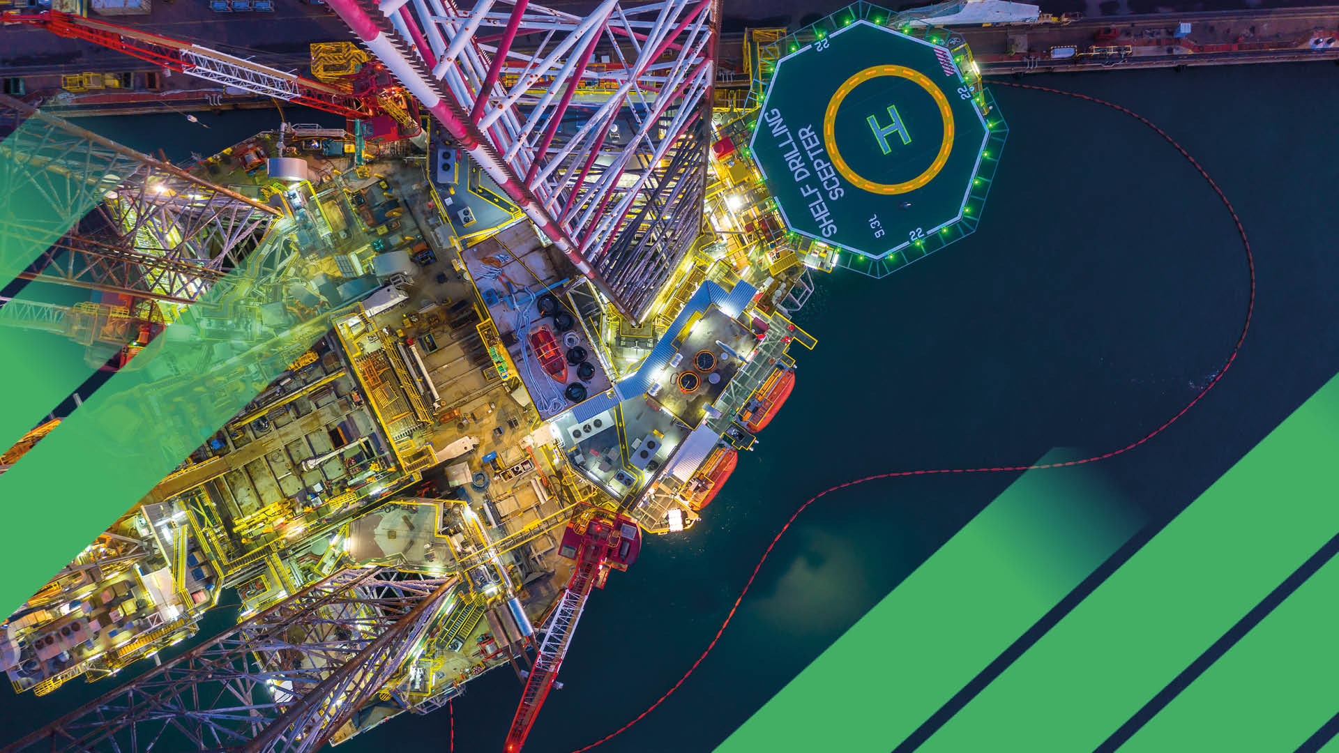 Offshore oil rig drilling platform energy transition