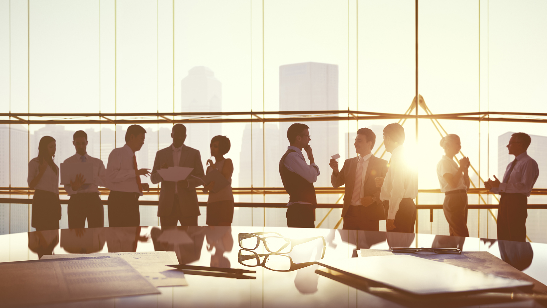 Group of people in a conference room