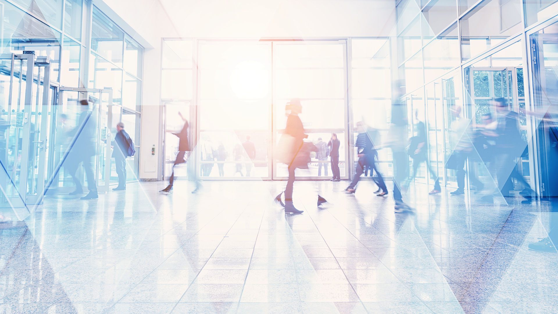people walking in a building