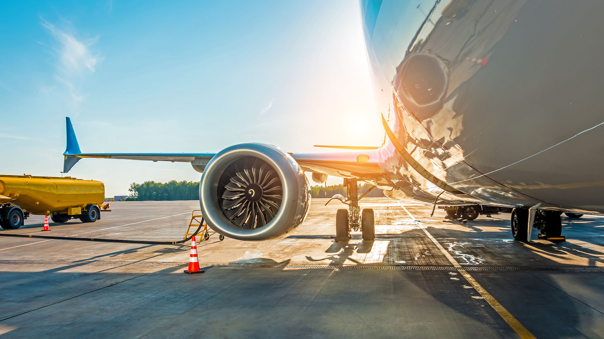 plane parked at airport