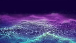 Purple and blue technology waves