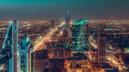 saudi arabia riyadh landscape at night
