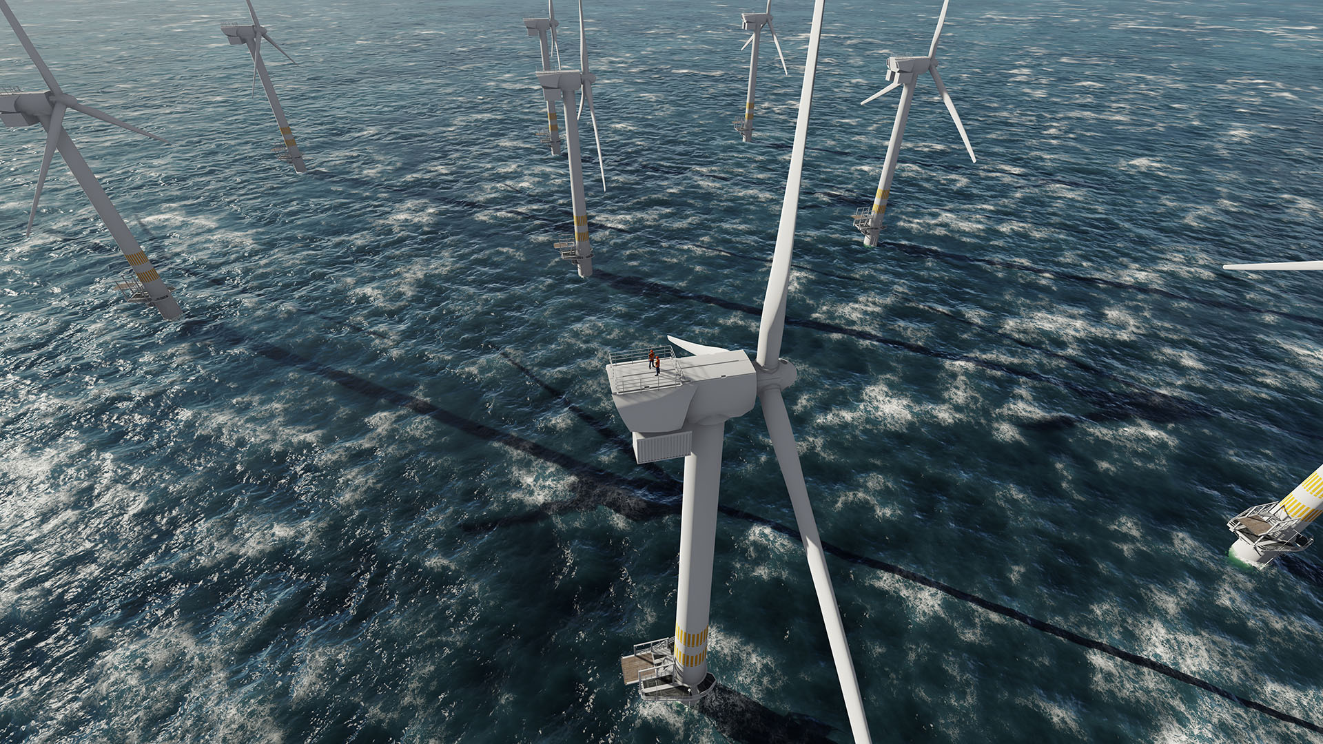 Two-offshore-workers-on-the-top-of-the-windmill-wind-farm