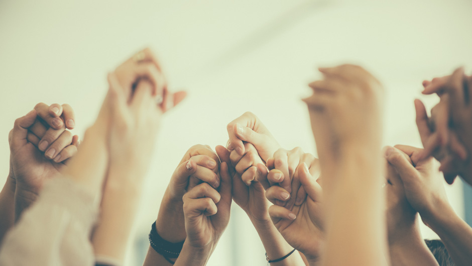 People holding hands
