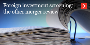 Foreign investment screening 